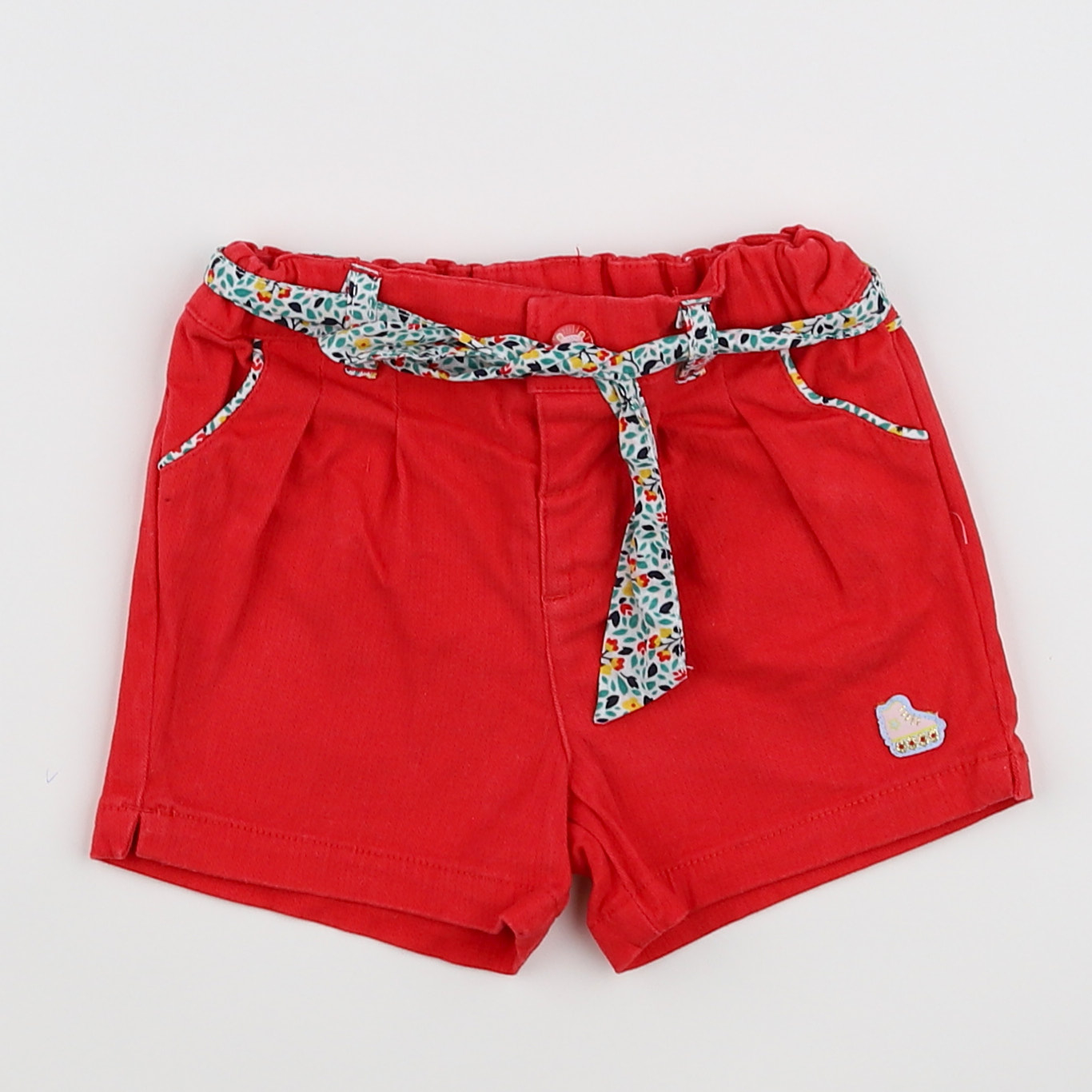 Sergent Major - short rouge - 9 mois