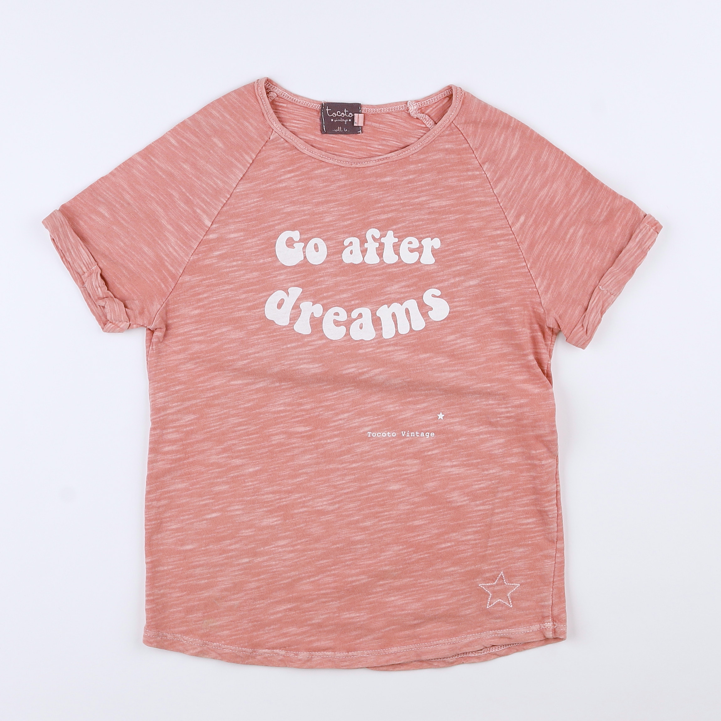 Tocoto vintage - tee-shirt rose - 4 ans