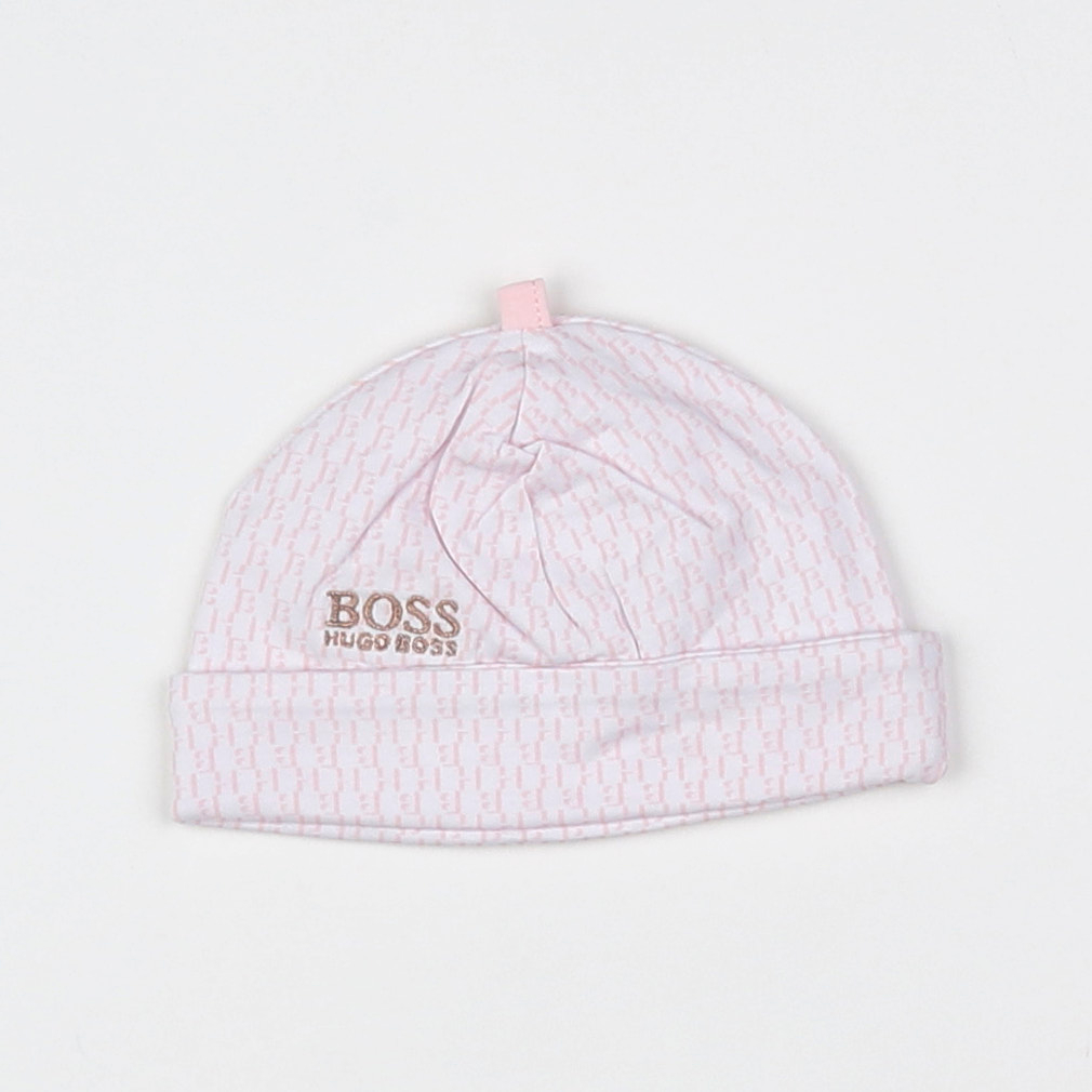 Hugo Boss - bonnet de naissance rose - 1 mois