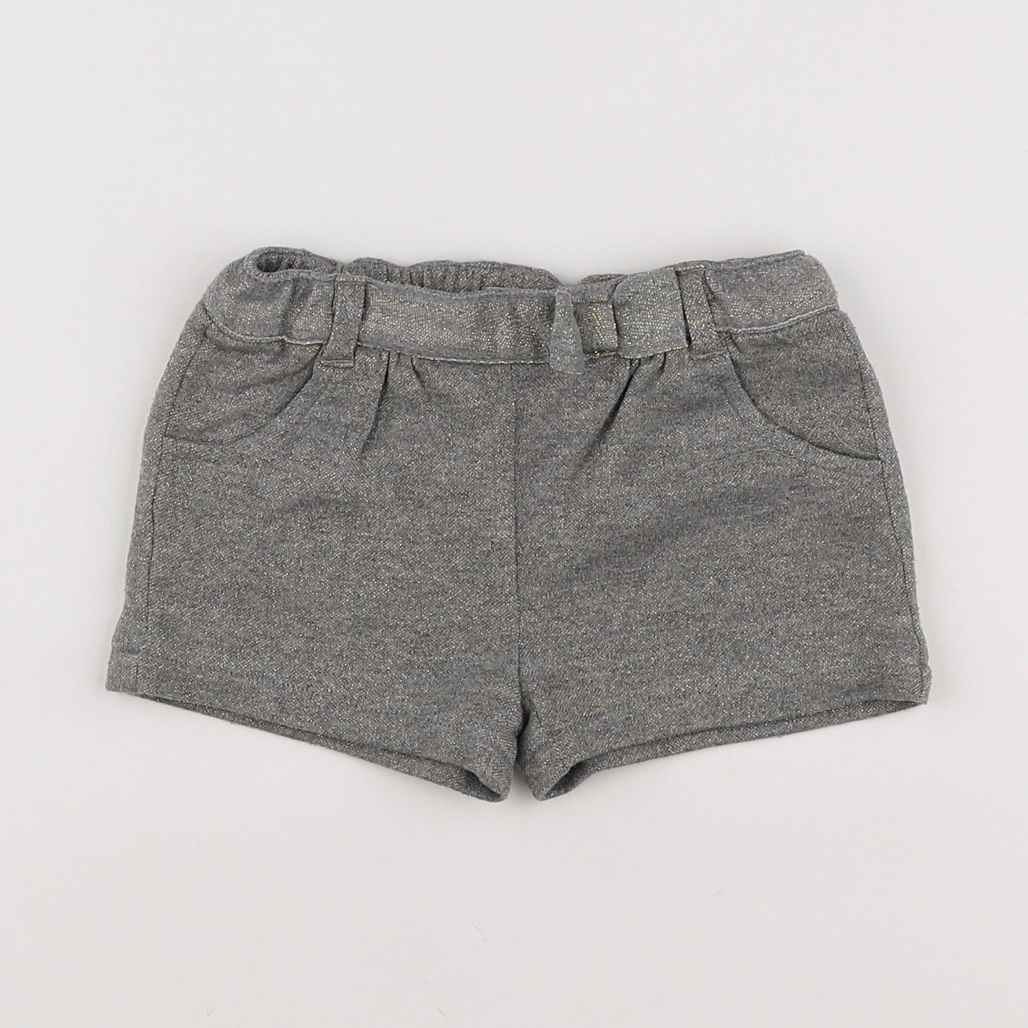 Vertbaudet - short gris, or - 12 mois