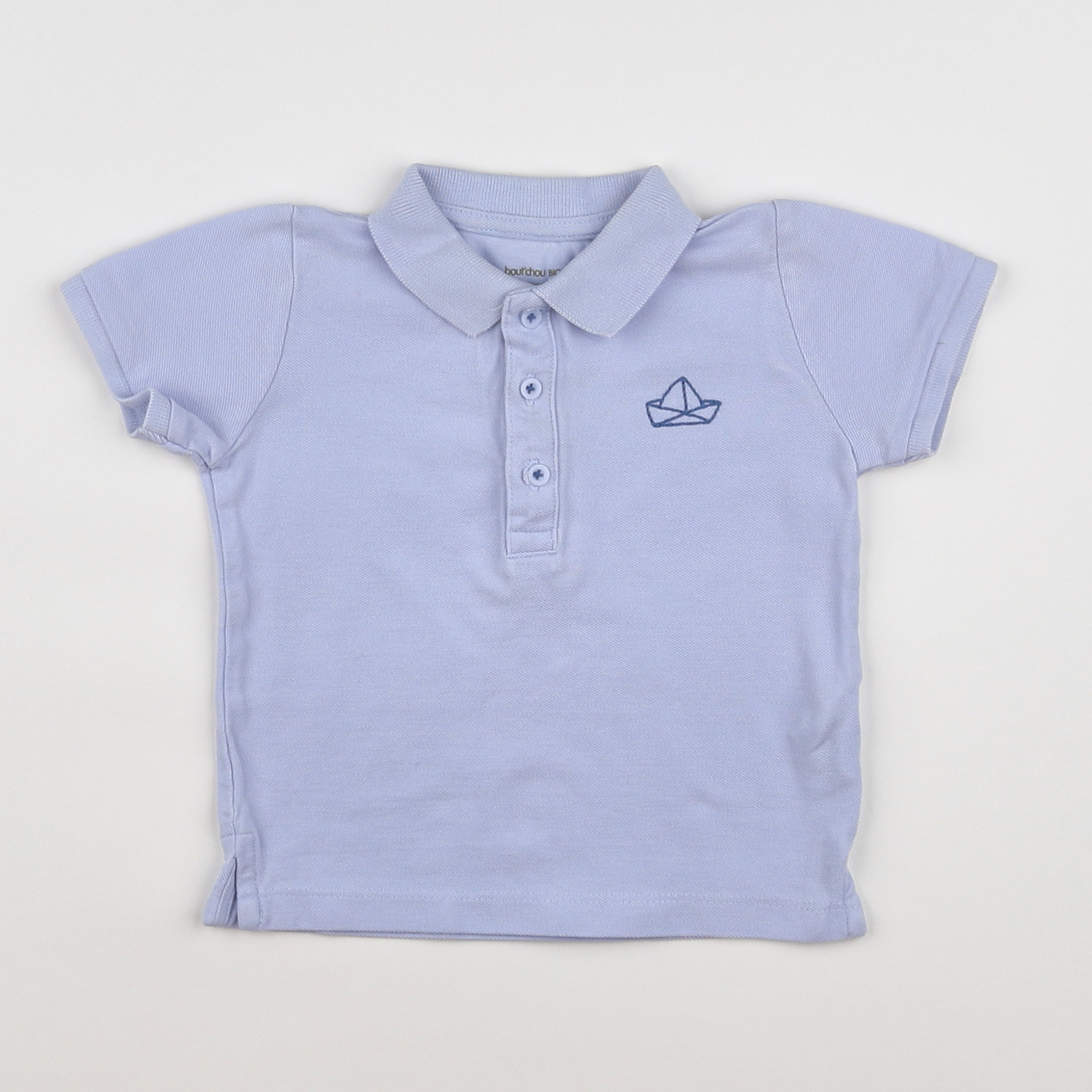 Boutchou - polo bleu - 12 mois