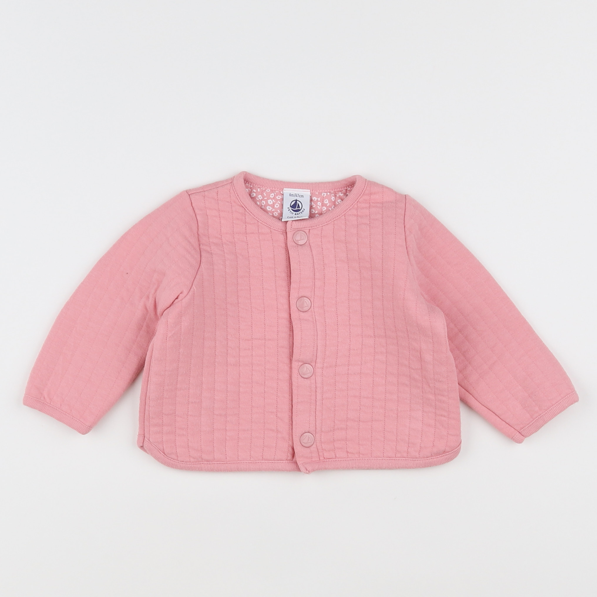 Petit Bateau - sweat rose - 6 mois