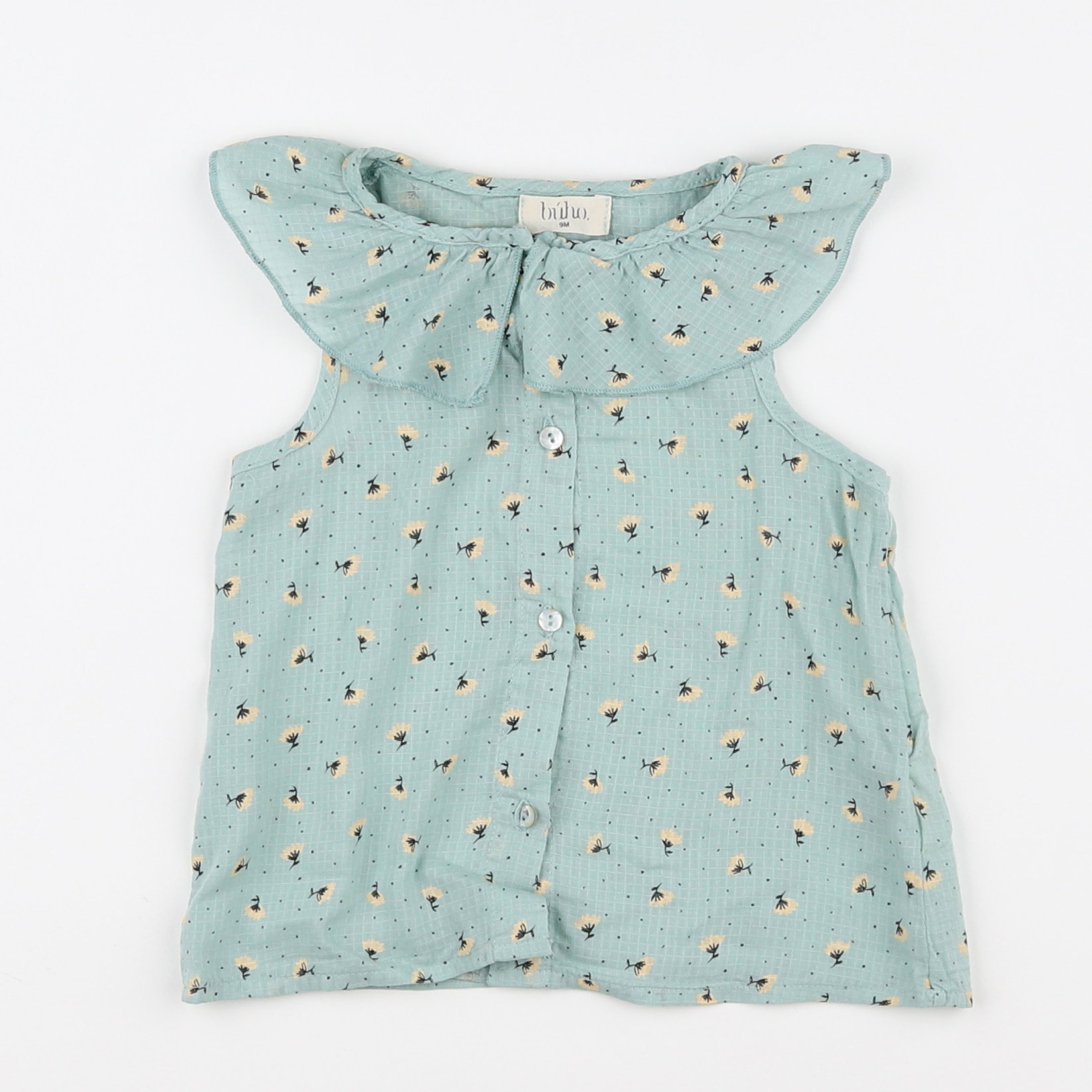 Buho - blouse vert - 9 mois