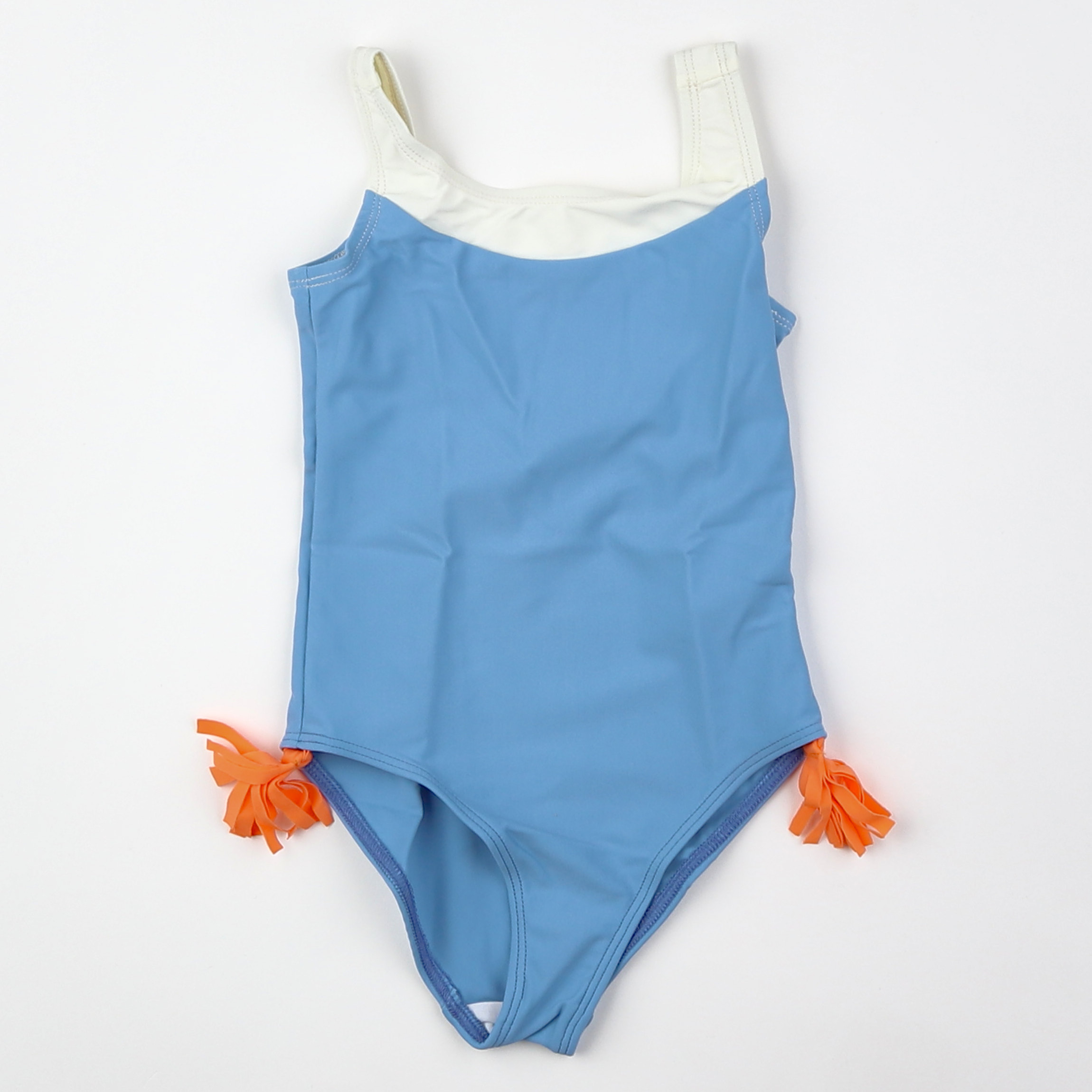 Canopea - maillot de bain bleu, blanc, orange (neuf) - 2 ans