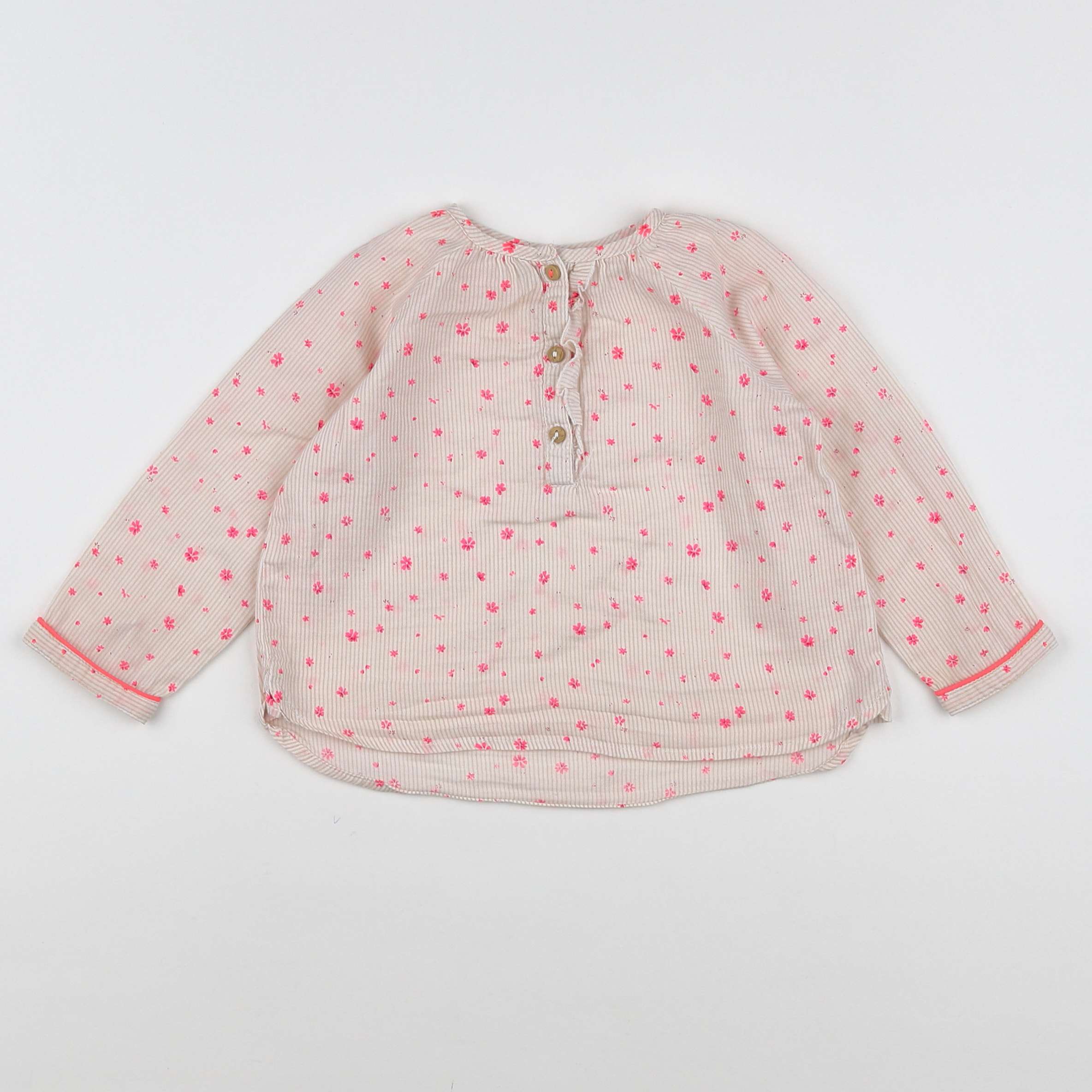 Zara - blouse rose - 9/12 mois