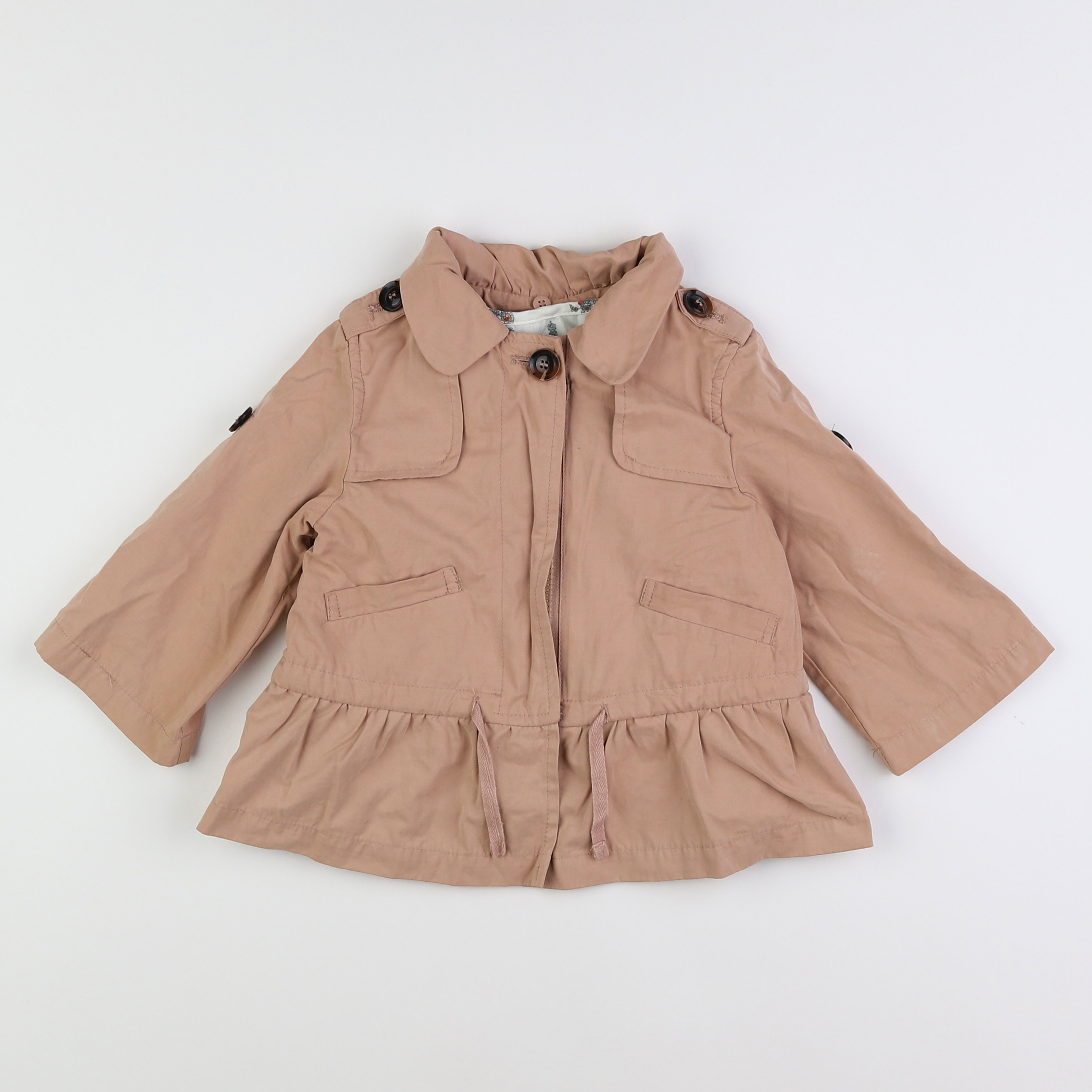 Zara - parka rose - 12/18 mois