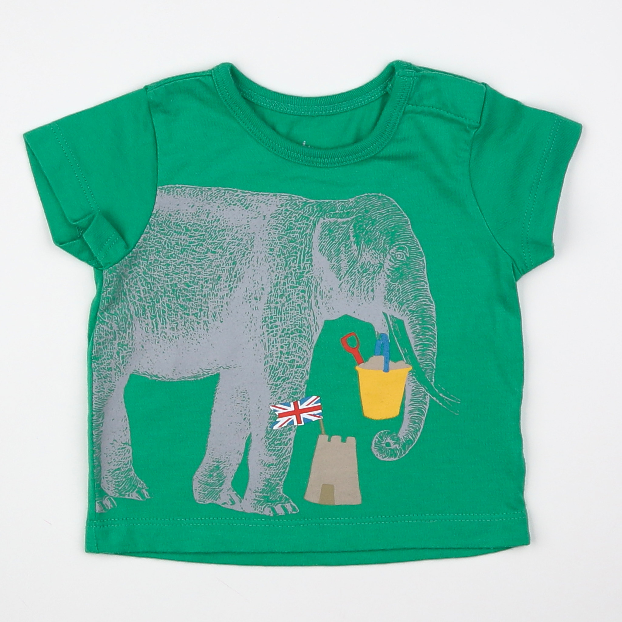 Baby Boden - tee-shirt vert, gris - 0/3 mois