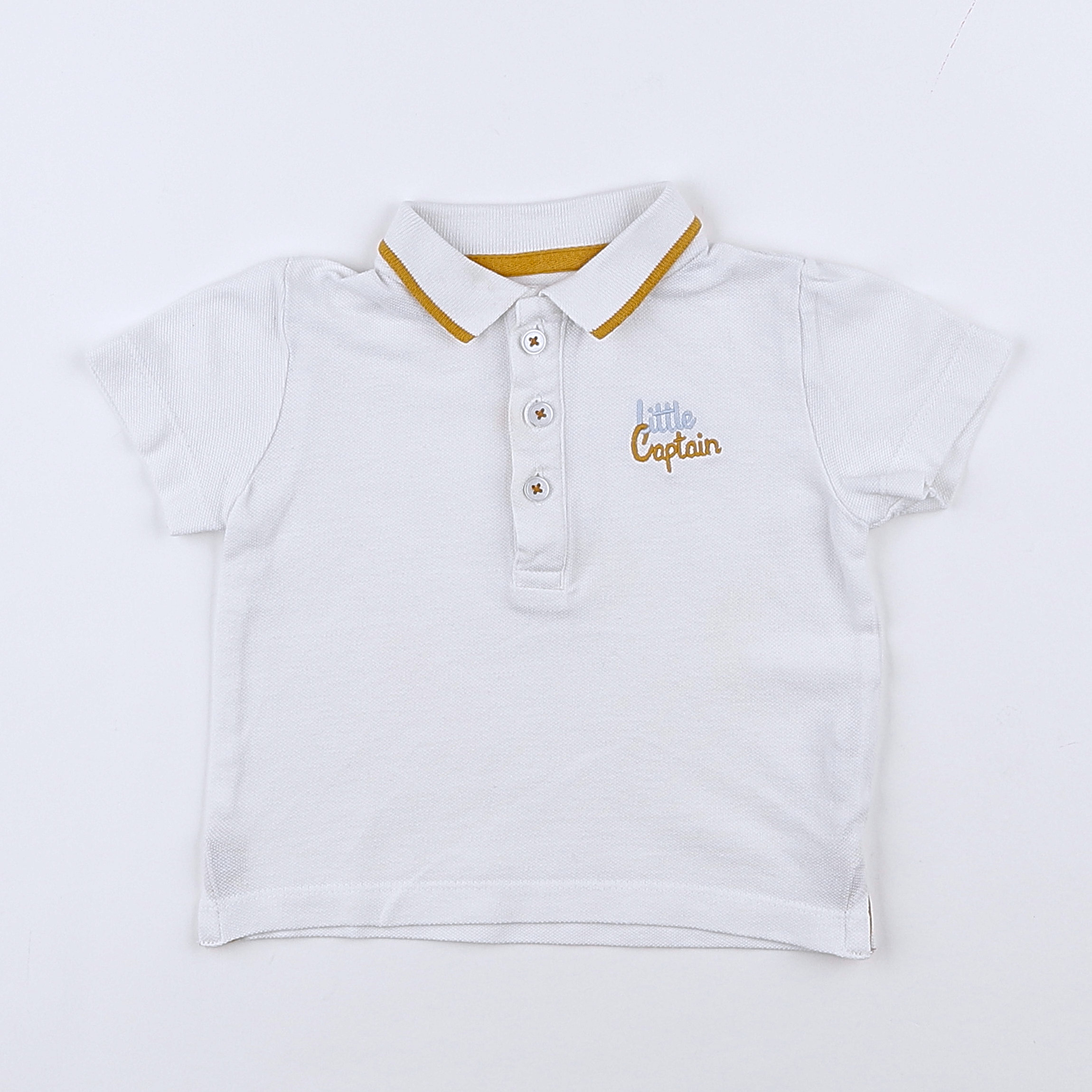 Boutchou - polo blanc - 9 mois