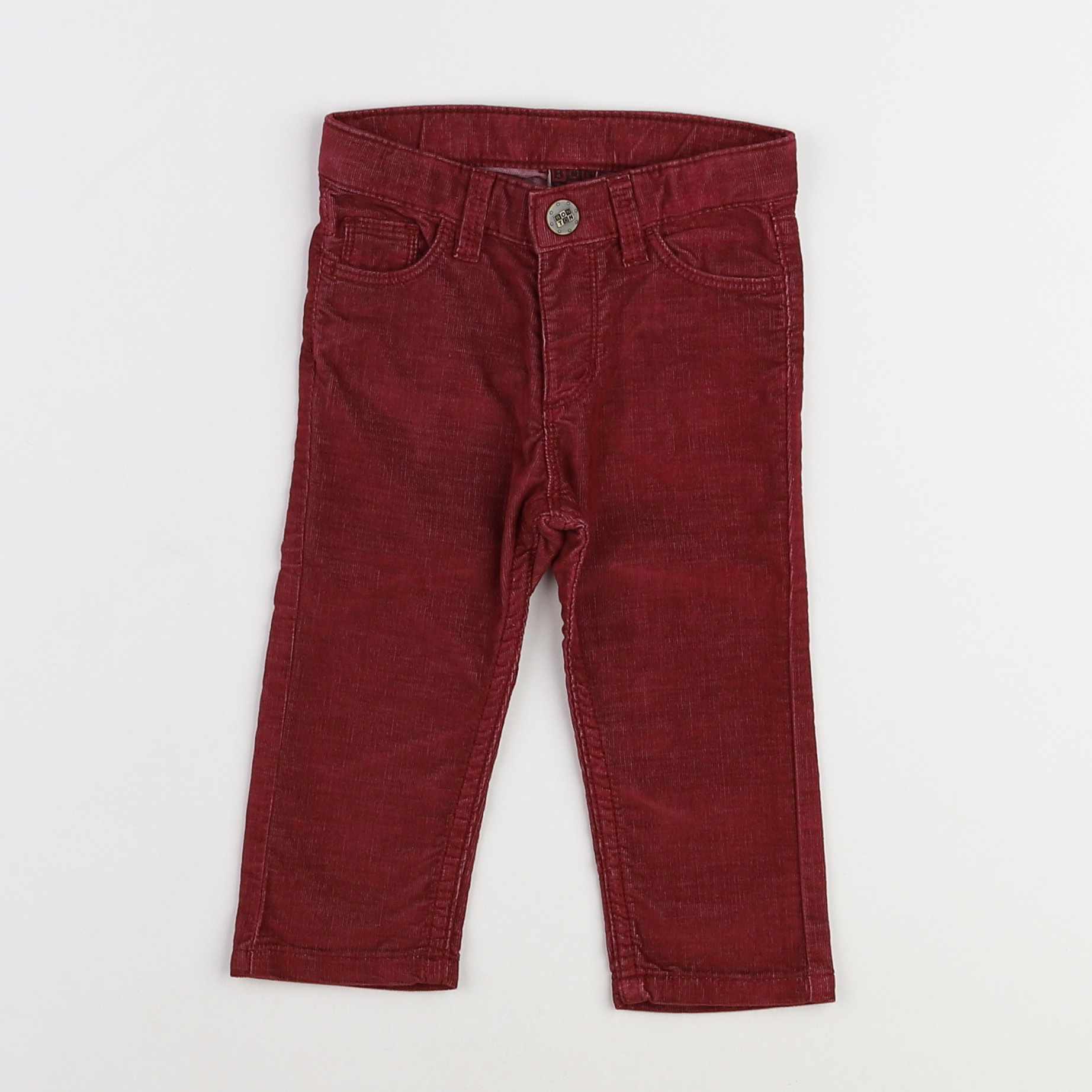 Bonton - pantalon rouge (neuf) - 12 mois