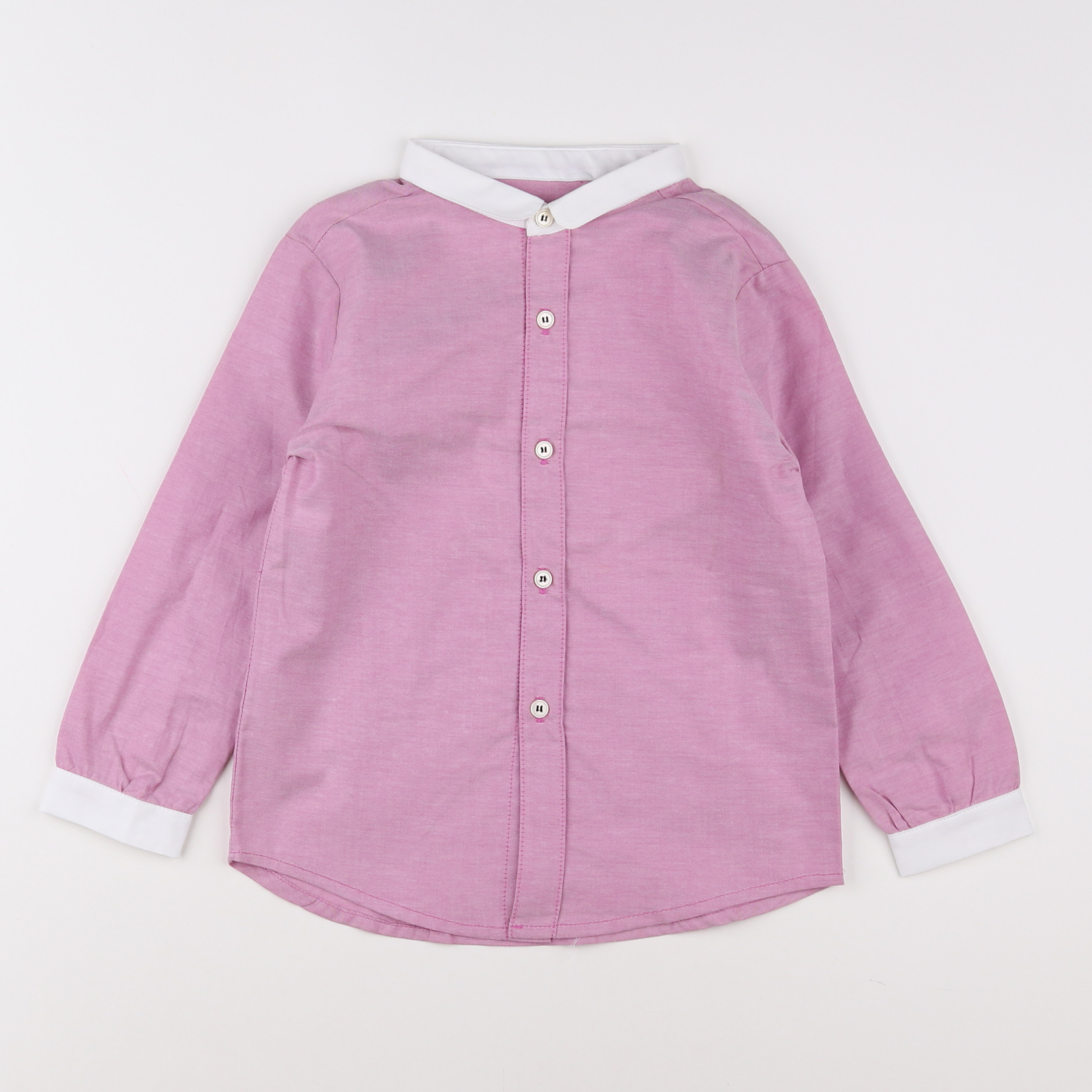 Bonnet à Pompon - blouse violet (état neuf) - 4 ans