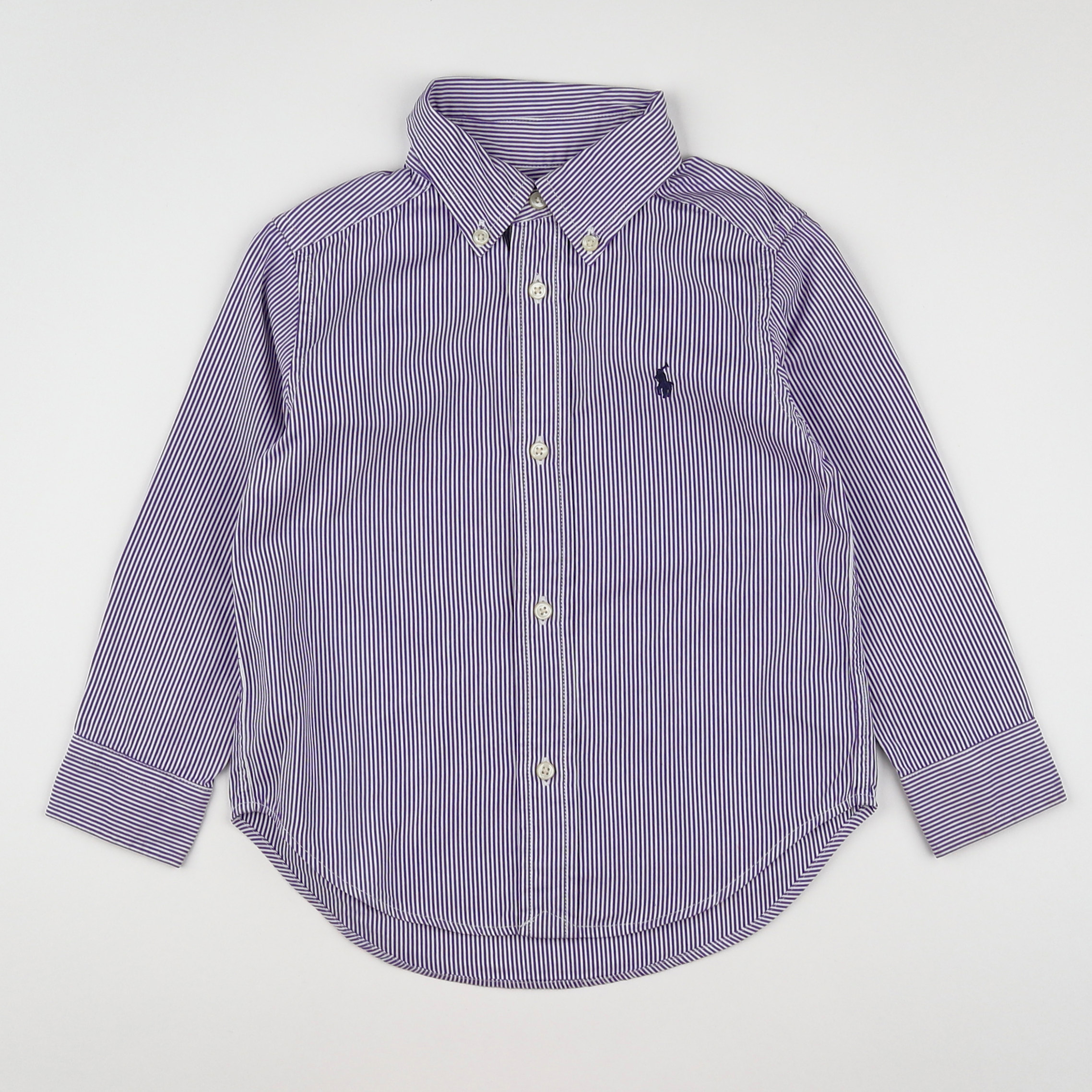 Ralph Lauren - chemise blanc, violet - 3 ans