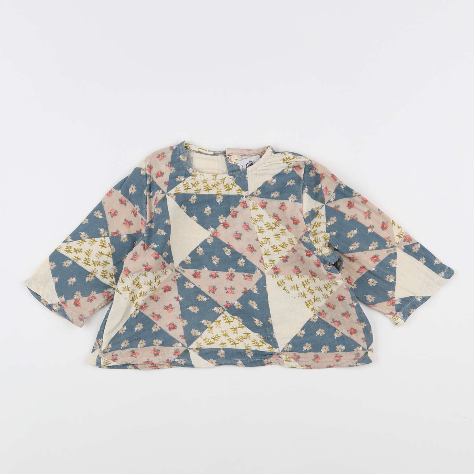 Petit Bateau - blouse multicolore - 6 mois