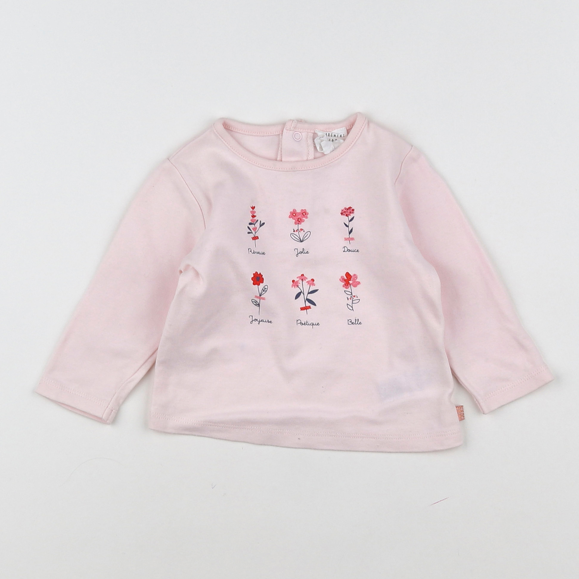 Carrément Beau - tee-shirt rose - 9 mois