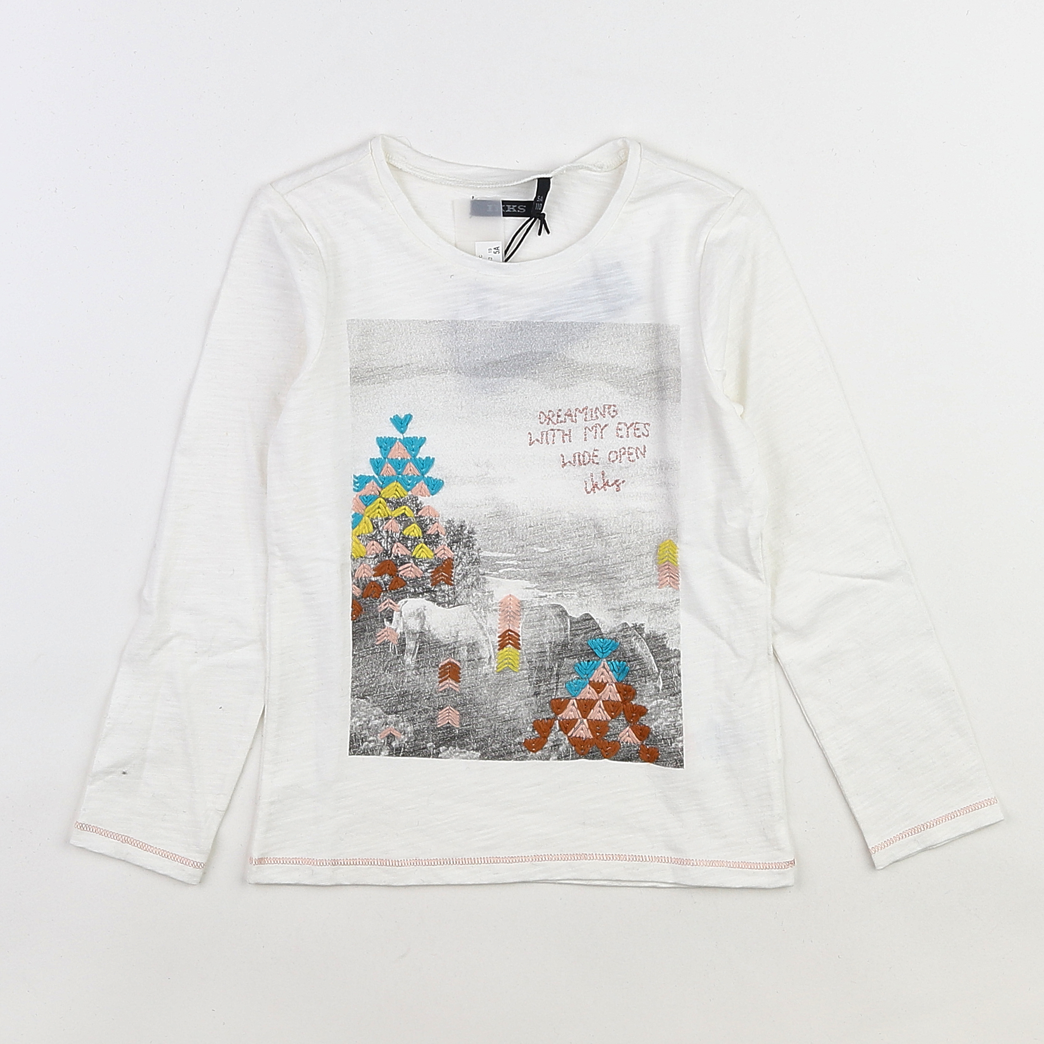 IKKS - tee-shirt multicolore (neuf) - 5 ans