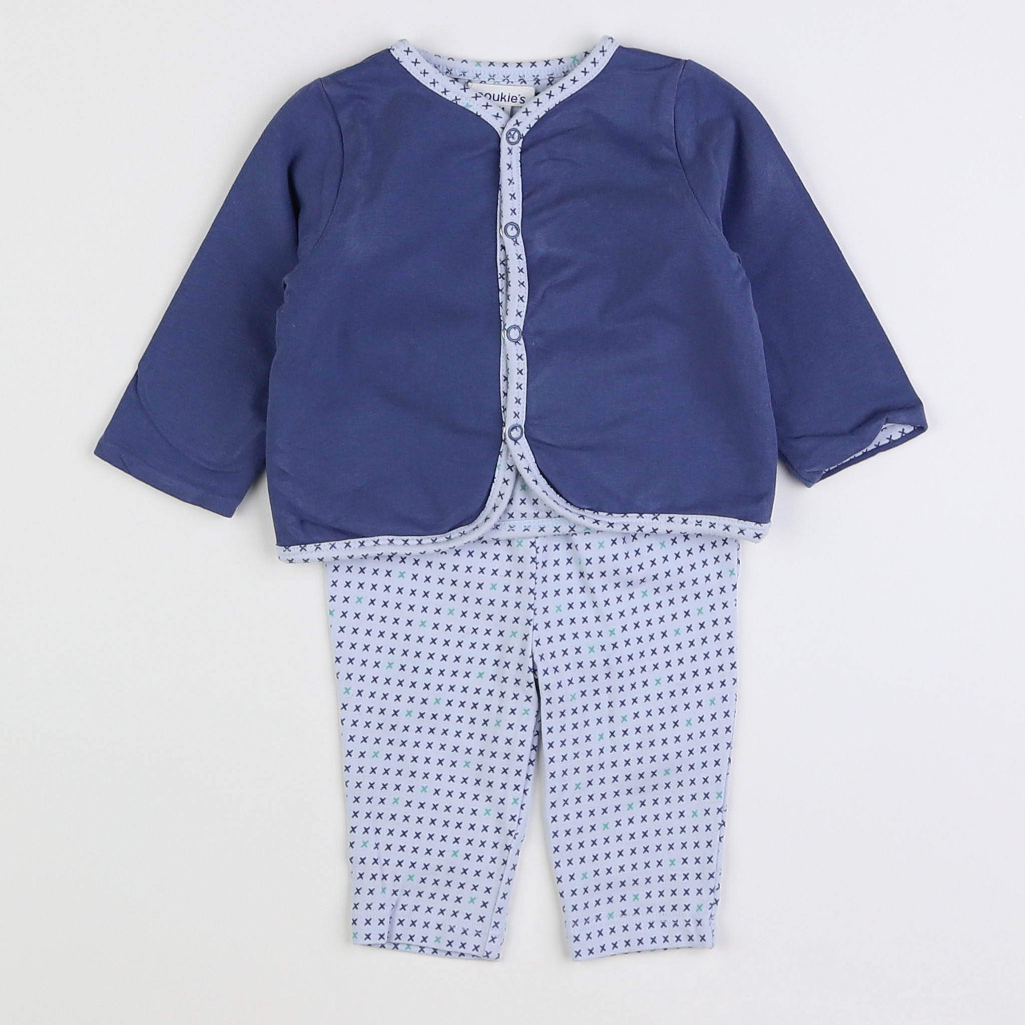 Noukie's - ensemble bleu - 1 mois