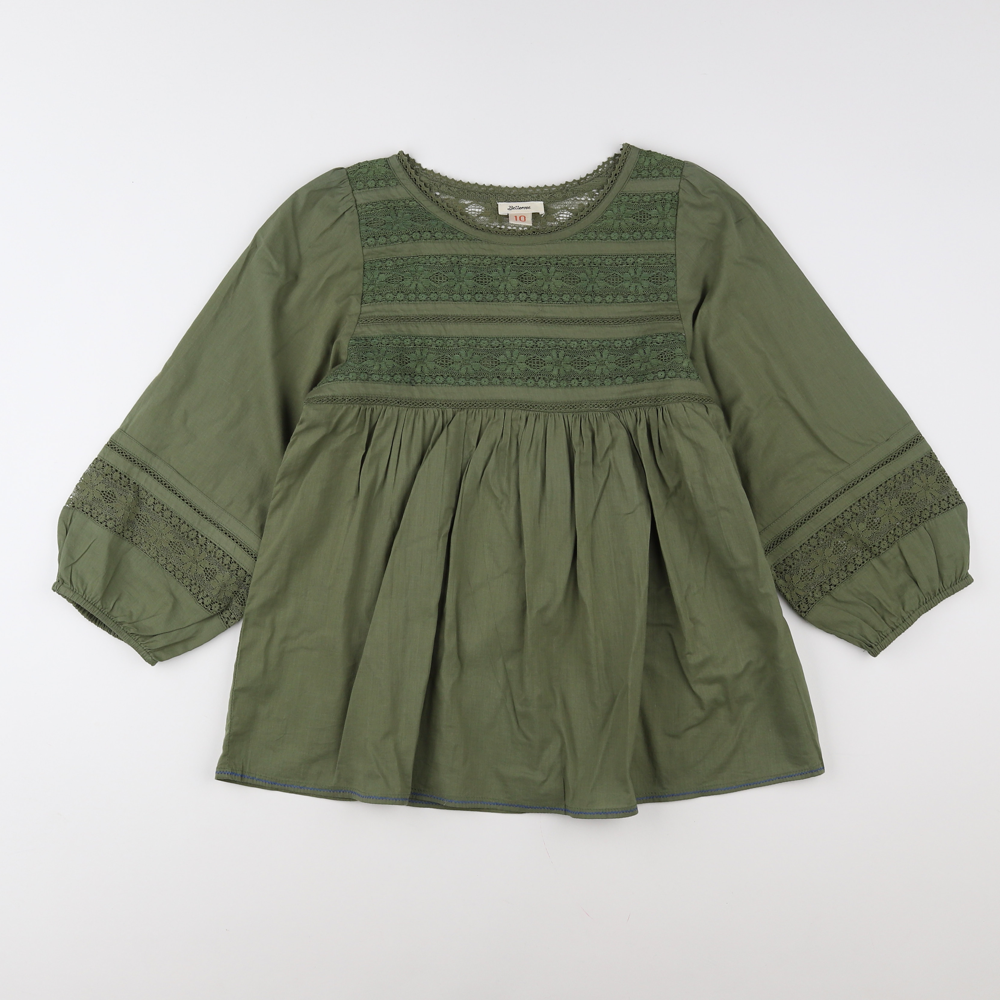 Bellerose - blouse vert - 10 ans