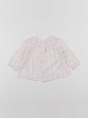 Cyrillus - blouse blanc, or - 6 mois