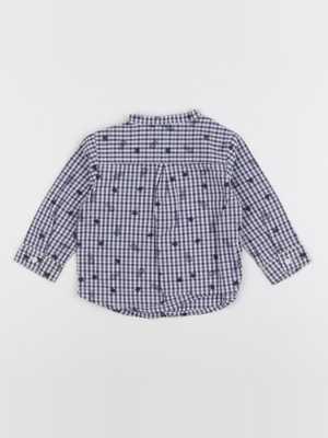 Cyrillus - chemise bleu, blanc - 12 mois