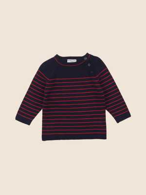 Cyrillus - robe bleu, rouge - 6 mois