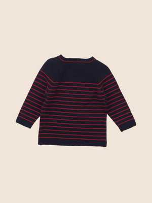 Cyrillus - robe bleu, rouge - 6 mois