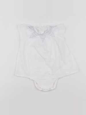 Cyrillus - body blouse blanc - 6 mois