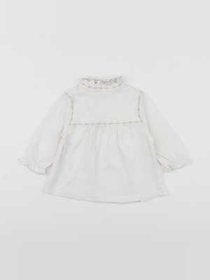 Cyrillus - tee-shirt blanc, or - 9 mois