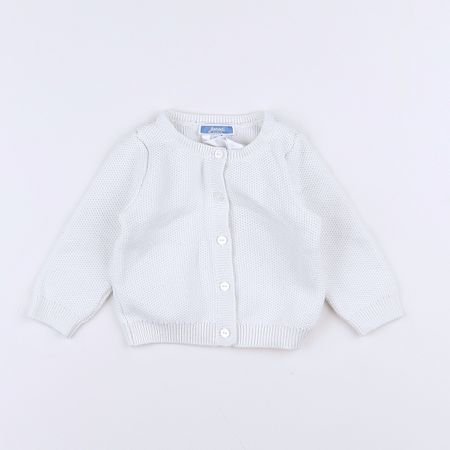 Gilet blanc - JACADI - 12 mois - vêtements enfant d'occasion