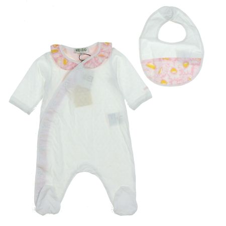 Pyjama Bavoir Blanc Rose Neuf Kenzo 1 Mois Vetements Enfant D Occasion