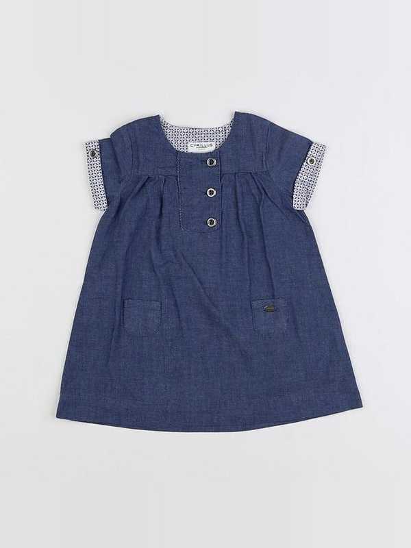 Cyrillus - robe bleu - 6 mois