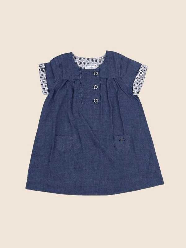 Cyrillus - robe bleu - 6 mois