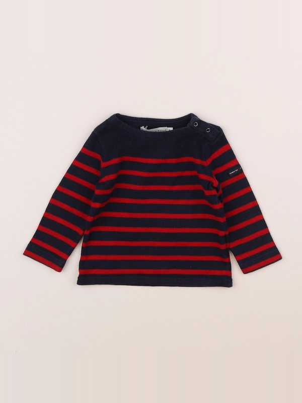 Cyrillus - tee-shirt bleu, rouge - 6 mois