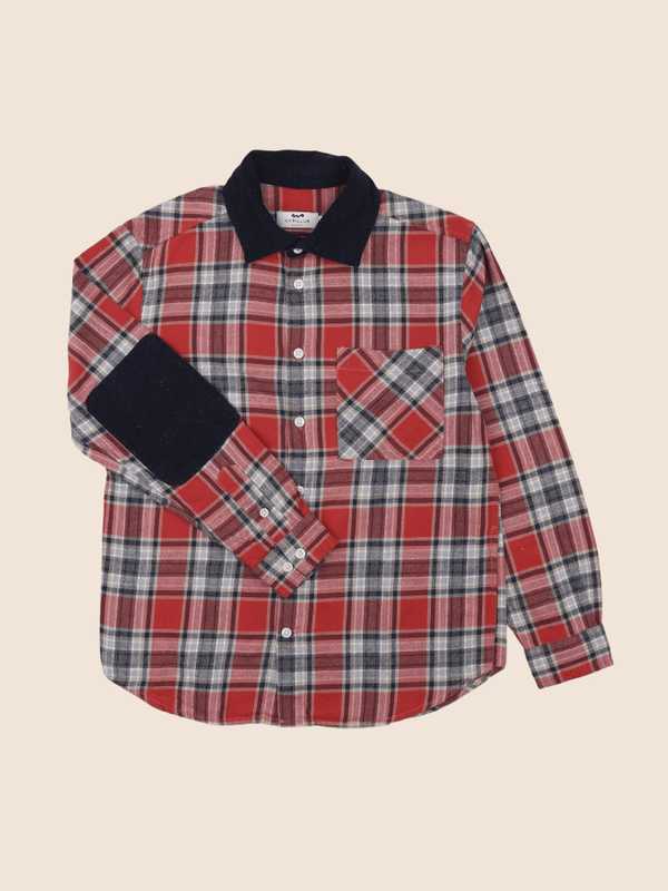 Cyrillus - chemise rouge - 10 ans