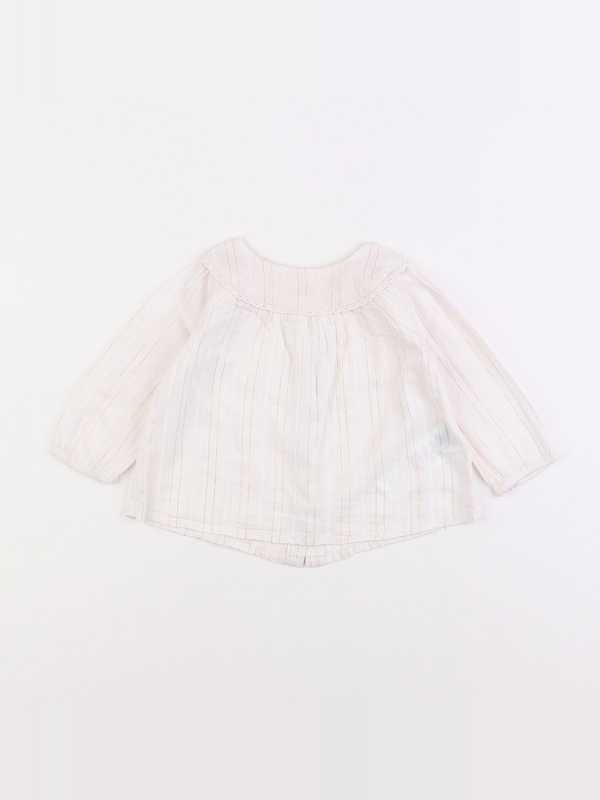 Cyrillus - blouse blanc, or - 6 mois