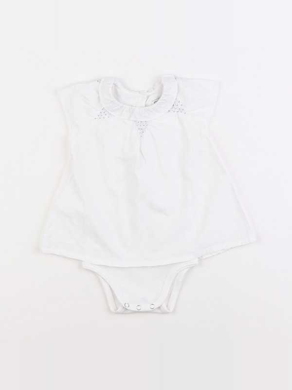 Cyrillus - body robe blanc - 6 mois