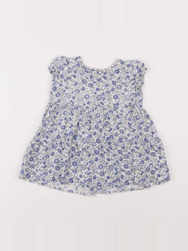 Cyrillus - robe blanc, bleu - 6 mois