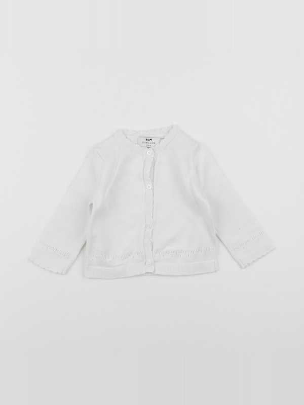 Cyrillus - gilet blanc - 6 mois