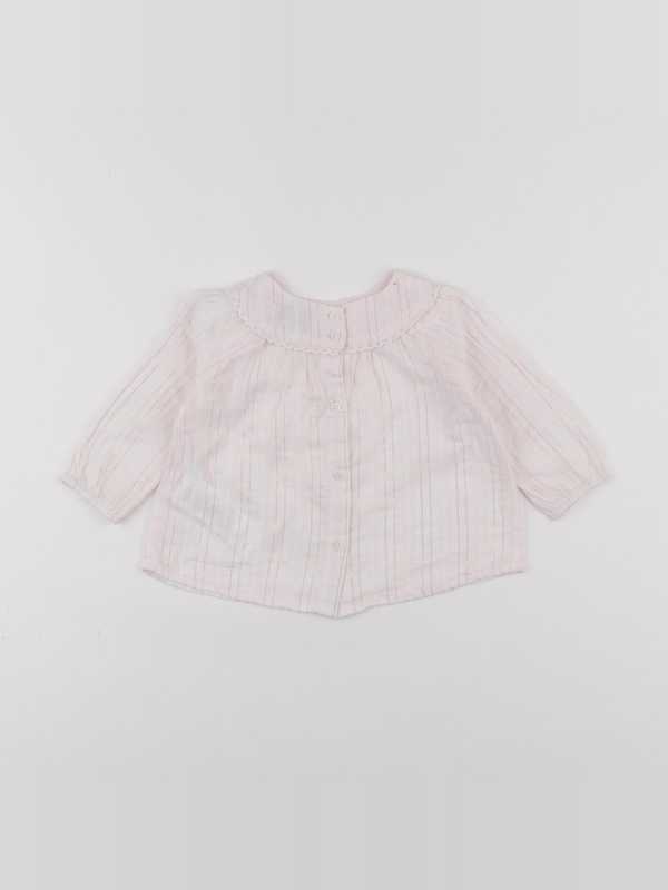 Cyrillus - blouse blanc, or - 6 mois