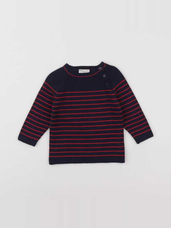 Cyrillus - robe bleu, rouge - 6 mois