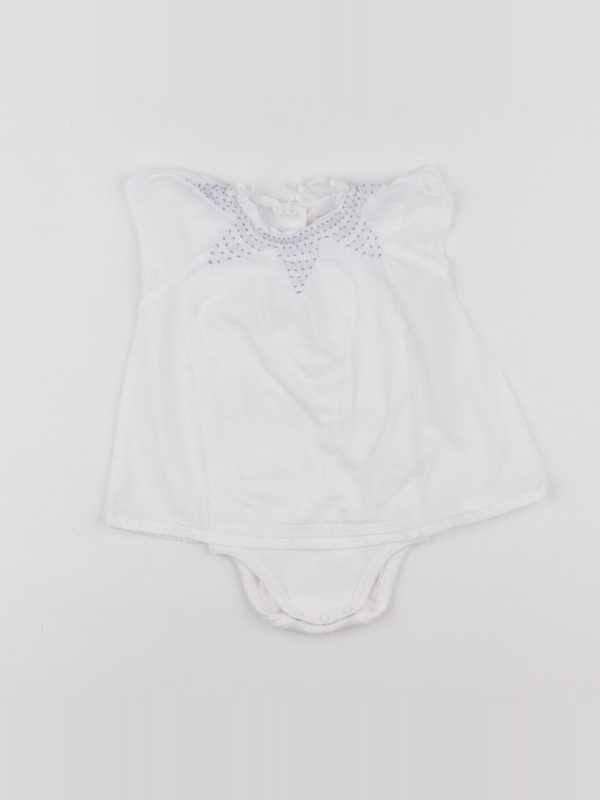 Cyrillus - body blouse blanc - 6 mois
