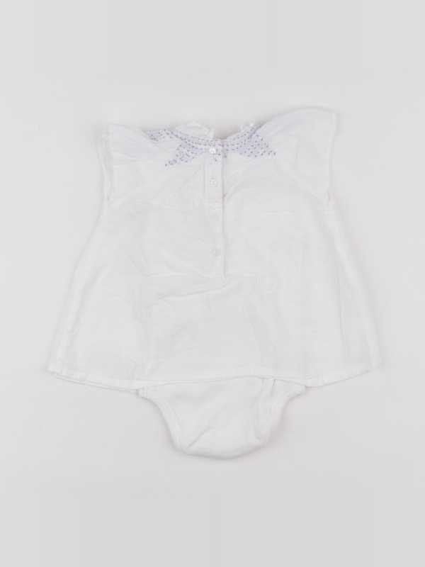 Cyrillus - body blouse blanc - 6 mois