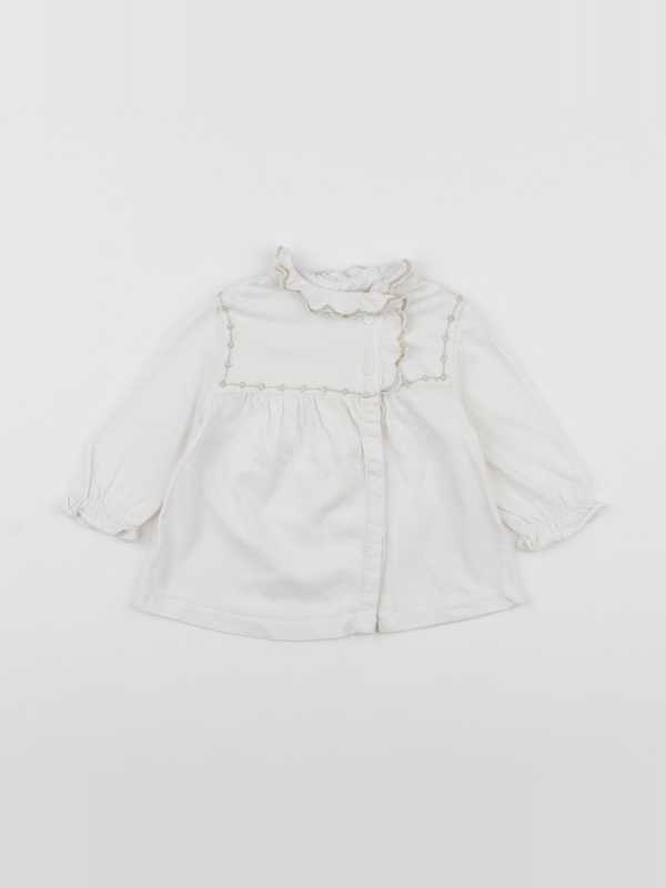 Cyrillus - tee-shirt blanc, or - 9 mois