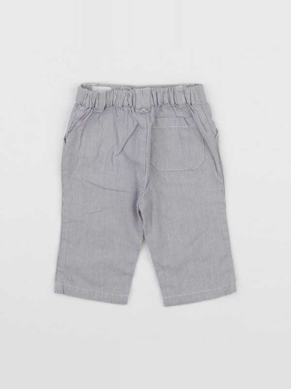 Cyrillus - pantalon blanc, bleu - 6 mois