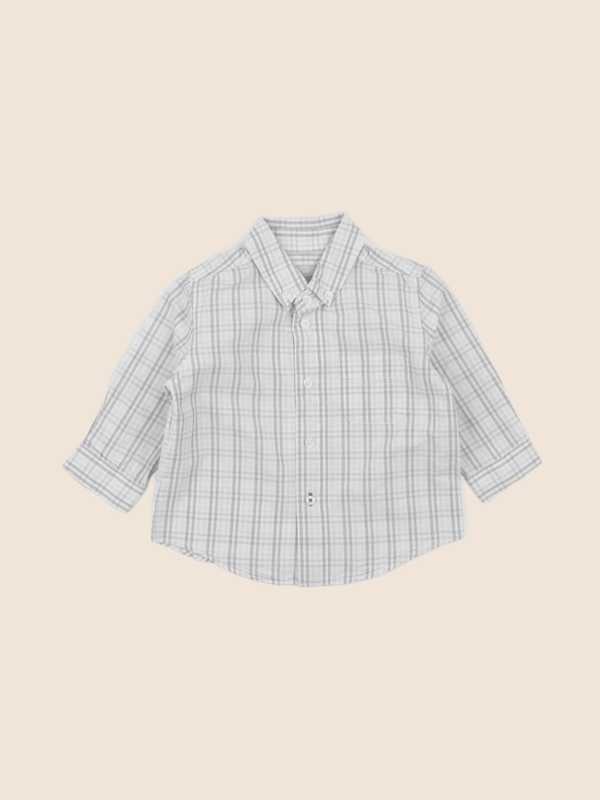 Cyrillus - chemise gris, bleu - 12 mois