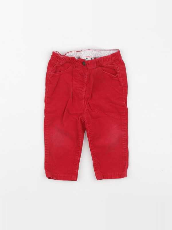 Cyrillus - pantalon rouge - 12 mois