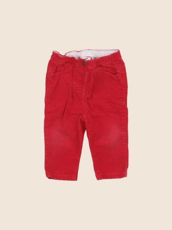Cyrillus - pantalon rouge - 12 mois