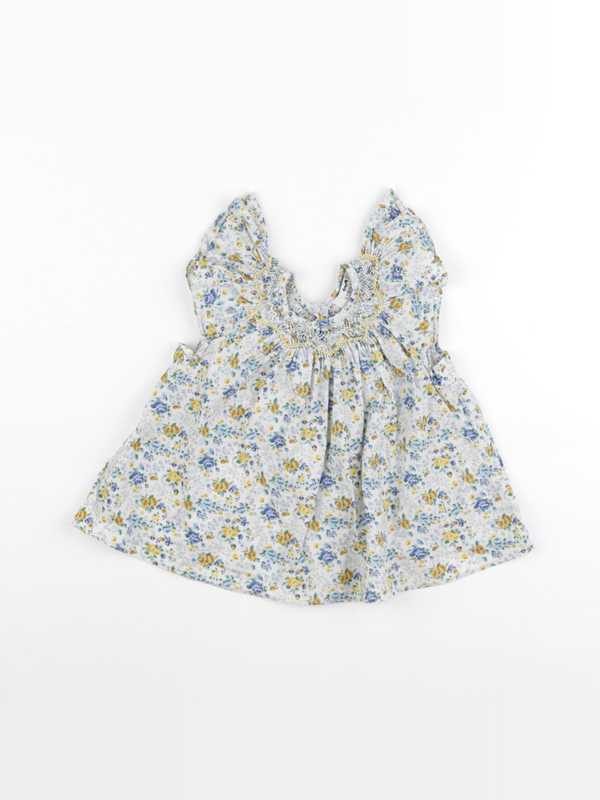 Cyrillus - blouse bleu, jaune - 18 mois