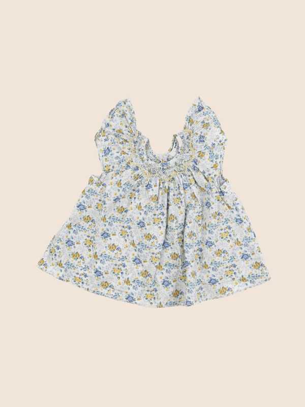 Cyrillus - blouse bleu, jaune - 18 mois