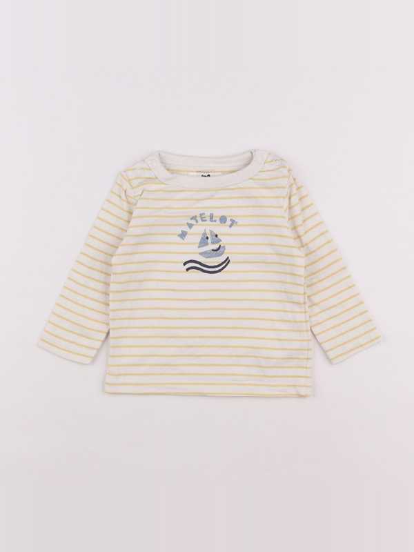 Cyrillus - tee-shirt jaune - 3 mois
