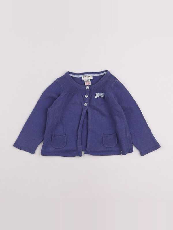 Cyrillus - gilet bleu - 12 mois