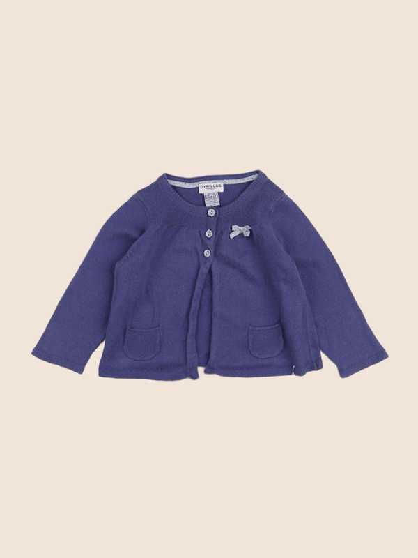 Cyrillus - gilet bleu - 12 mois